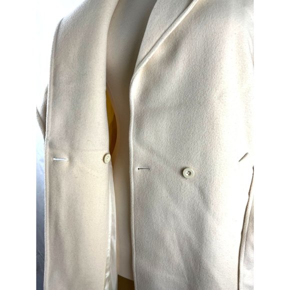 Ted Lapidus 100% Wool Coat in Cream, Women's Size 8 US - Picture 13 of 16